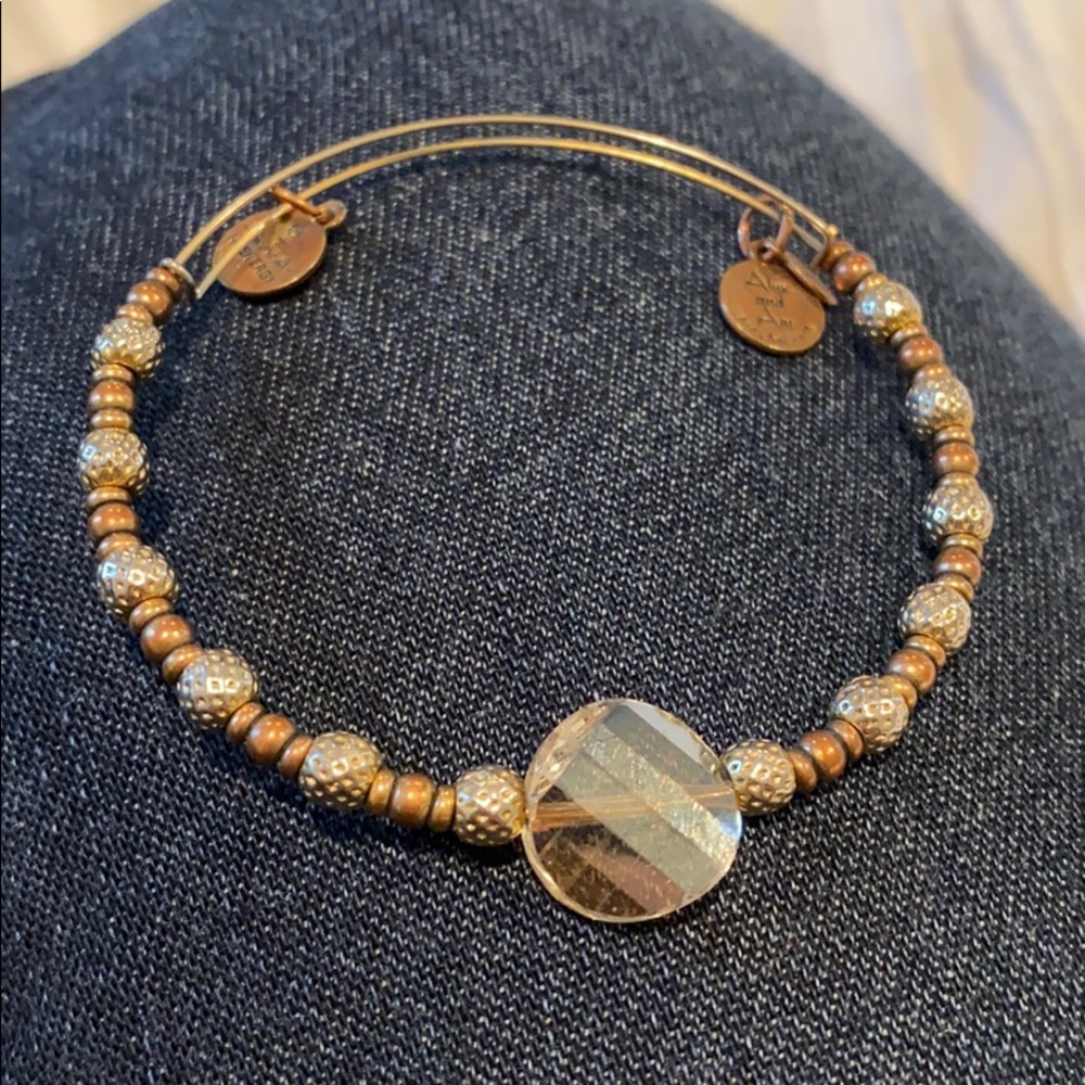 Alex and Ani Gold Beaded Bangle
